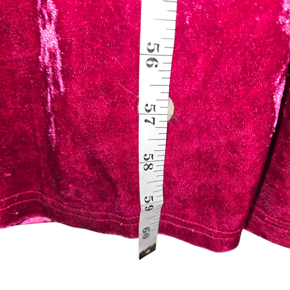 Lulus Womens Small Pink Velvet Maxi Dress Halter Slit Formal Prom Stretch NYE - Picture 15 of 16